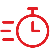 Stopwatch with speed lines, fast response