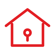 House with keyhole, residential locksmith