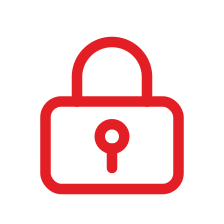 Closed padlock, security you can count on