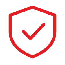 Shield with tick, trusted service
